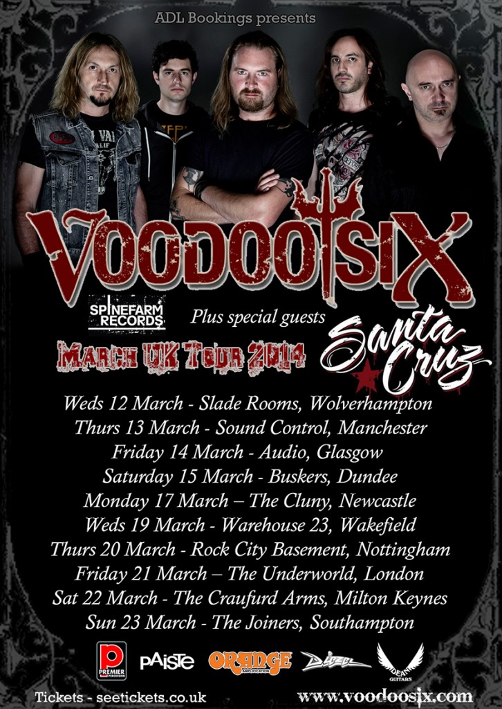 Voodoo Six UK Tour - March 2014