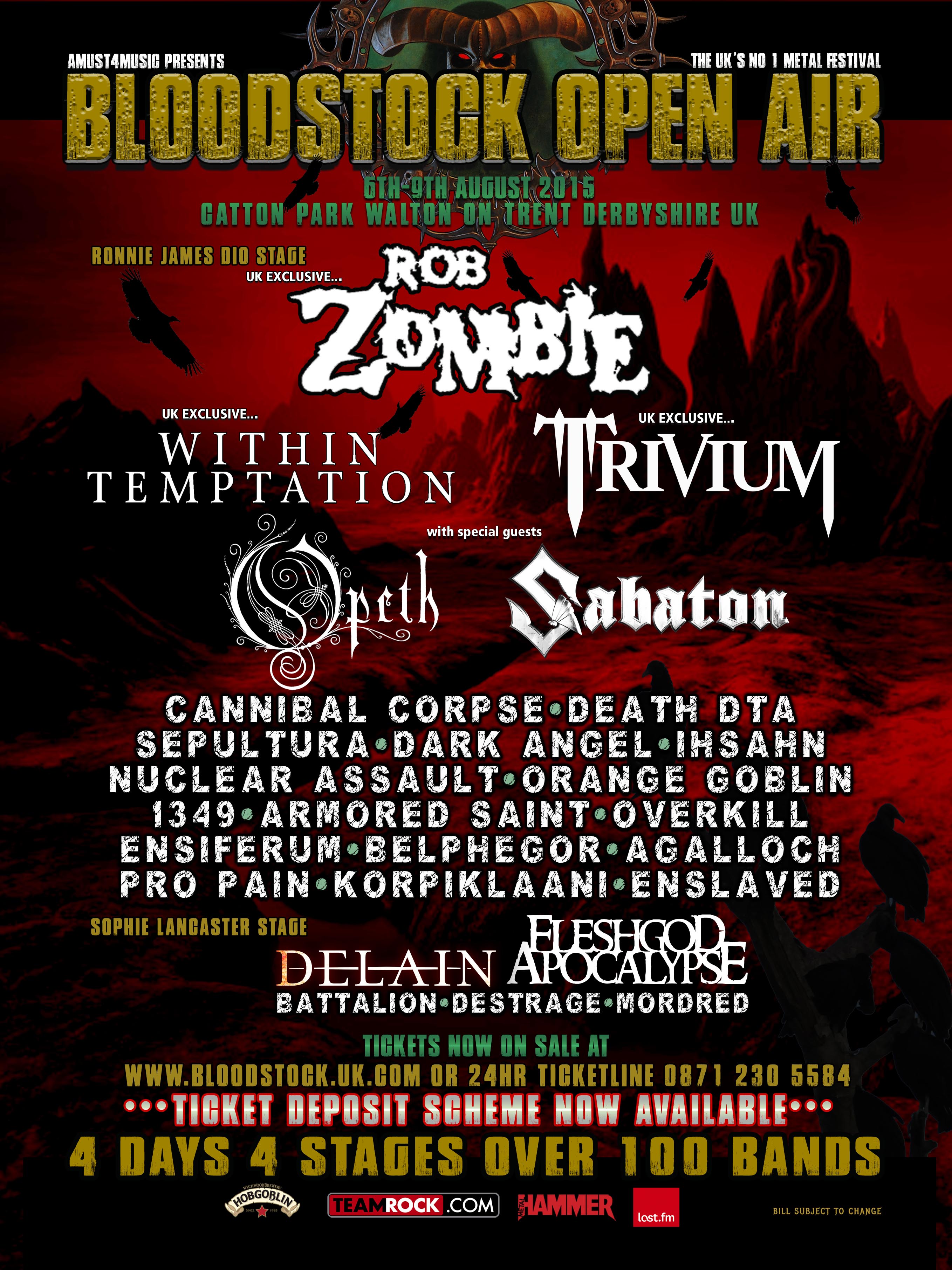 Bloodstock 2015 announce Delain, Fleshgod Apocalypse, Battalion