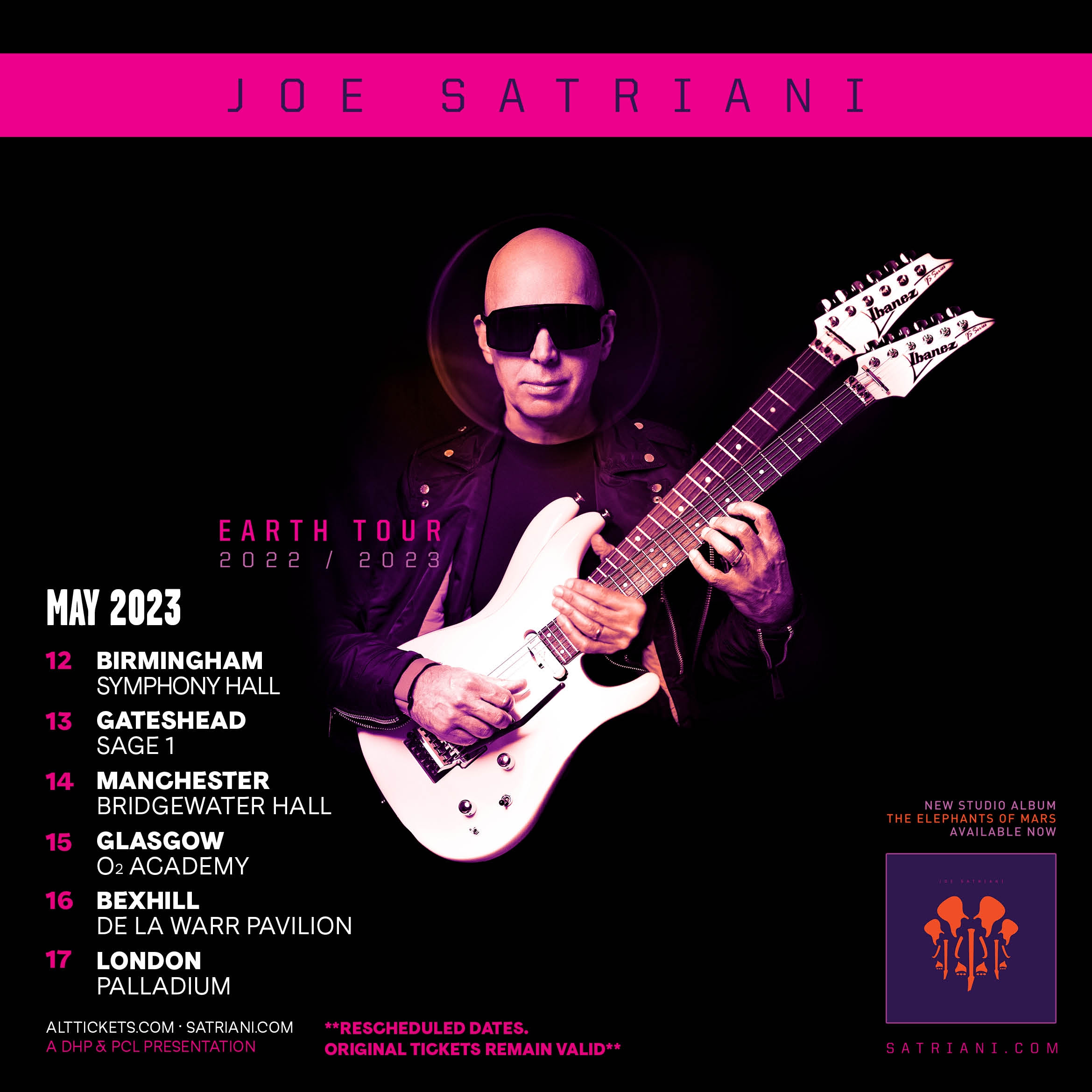 Joe Satriani Reschedules Tour to 2023! RAMzine