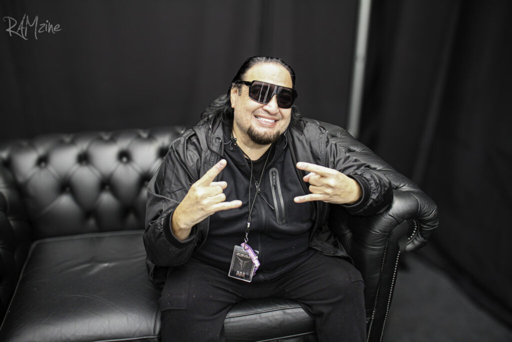 Fear Factory's Dino Cazares at Download Festival 2024