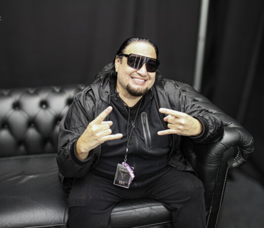 Fear Factory's Dino Cazares at Download Festival 2024
