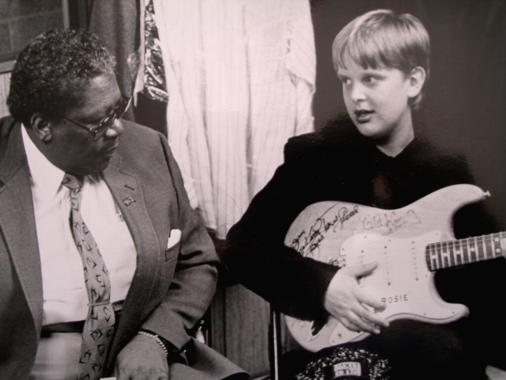 Photo of B.B. King and Joe Bonamassa by Debra Bonamassa.