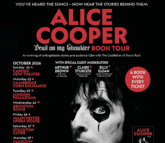 Alice Cooper UK book tour moderators announced Alice Cooper